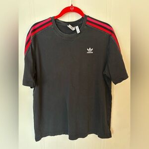 Adidas Kids Tee with Red Stripes
